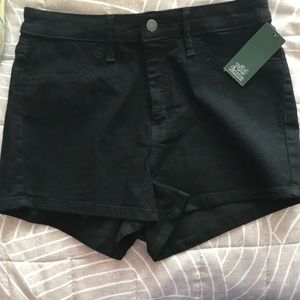 Black Jean Shorts